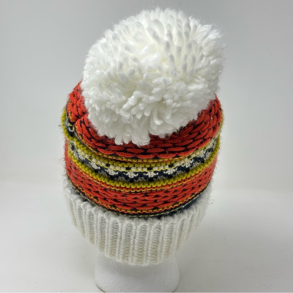 Free People Knit Pom Pom Winter Toboggan Beanie Hat - Picture 6 of 10